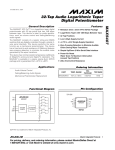 MAX5407 32-Tap Audio Logarithmic Taper Digital Potentiometer General Description