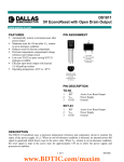 DS1811 5V EconoReset with Open Drain Output FEATURES PIN ASSIGNMENT