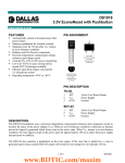 DS1818 3.3V EconoReset with Pushbutton FEATURES PIN ASSIGNMENT