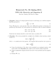 Homework No. 06 (Spring 2015) PHYS 420: Electricity and Magnetism II