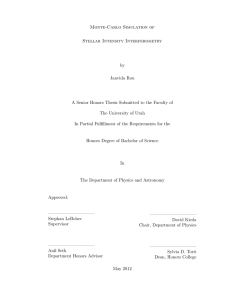 Monte-Carlo Simulation of Stellar Intensity Interferometry by Janvida Rou