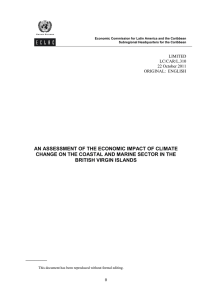 AN ASSESSMENT OF THE ECONOMIC IMPACT OF CLIMATE BRITISH VIRGIN ISLANDS