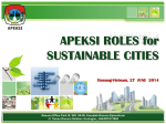 APEKSI ROLES for SUSTAINABLE CITIES L/O/G/O Danang-Vietnam, 27  JUNE  2014