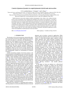 Control of plasmon dynamics in coupled plasmonic hybrid mode microcavities