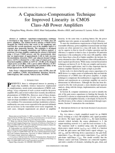 A Capacitance-Compensation Technique for Improved Linearity in CMOS Class-AB Power Amplifiers