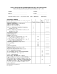 Plan of Study for the Biomedical Engineering AB Concentration