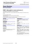 Gene Section DIRC1 (disrupted in renal carcinoma 1) in Oncology and Haematology