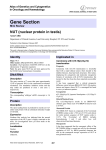 Gene Section NUT (nuclear protein in testis) Atlas of Genetics and Cytogenetics