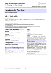 Leukaemia Section t(2;21)(p11;q22) Atlas of Genetics and Cytogenetics in Oncology and Haematology