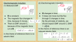 Electromagnetic Induction (2) Electromagnetic Induction (1) Motional EMF ●