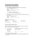 Compound Inequalities