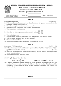 LOYOLA COLLEGE (AUTONOMOUS), CHENNAI M.Sc. SECOND