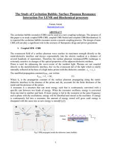 The Study of Cavitation Bubble- Surface Plasmon Resonance