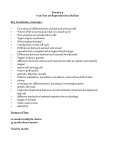 Science 9 Unit Test on Reproduction Outline Key Vocabulary