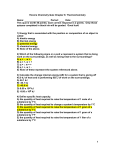 Honors Chemistry Quiz Chapter 6: Thermochemistry - Doc-U-Ment