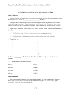 Re-typed from The Ultimate Chemical Equations Handbook by