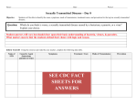 Day 8 Bacterial and Viral STDs - Answer Sheet