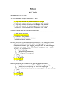 Answers to Midterm 3040A