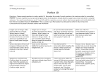 Name: Date 2nd Marking Period Project Period Perfect 10 Directions