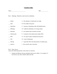 Genetics Quiz- Matching, Short answer