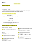 Factoring Review