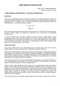 Hydroxy carboxylic acids