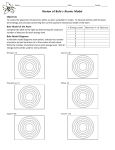 Name: ______ Date: Period: ______ Review of Bohr`s Atomic Model