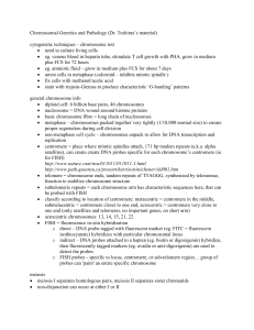 Chromosomal Genetics and Pathology (Dr