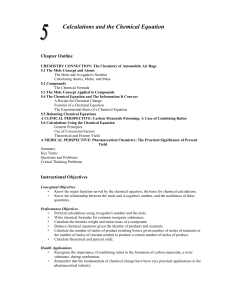 Calculations and the Chemical Equation