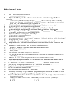 Biology Final Exam Review