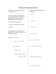 Adding and Subtracting Fractions