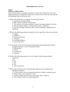 microbiology exam i - Medical Mastermind Community