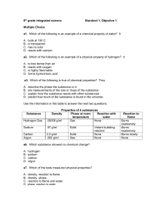 Chemical and Physical Property Unit Test