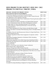 IEEE PROJECTS 2011 DOTNET | IEEE 2011 / 2012 PROJECTS