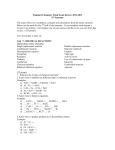 Chemistry Final Exam Review 2006-2007