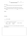 Memoir Revision Worksheet