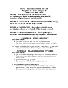 unit 2 – the chemistry of life