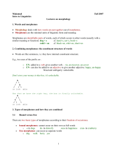 1. Words and morphemes