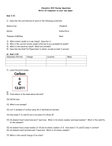 Chem EOC Review Cumulative Free Response