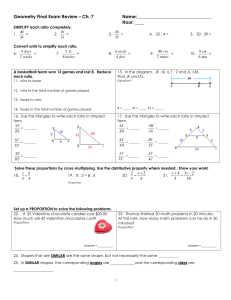 Geometry Final Exam Review – Ch. 7 Name