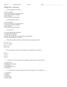 Genetics Exam 2