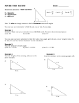 Trig Ratio NOTES