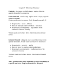 Chapter 3 – Elasticity of Demand