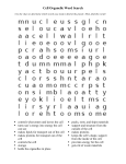 Cell Organelle Word Search