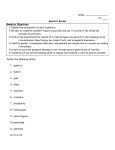 Genetics Review - District 279