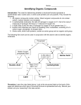 Identifying Organic Compounds