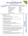 Chapter Summary/Review Sheet