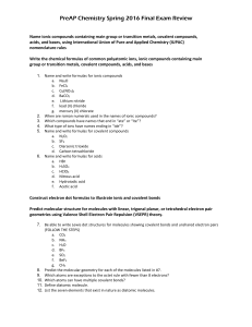 Name ionic compounds containing main group or