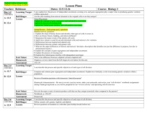 Lesson Plans Teacher: Robinson Dates: 12:5