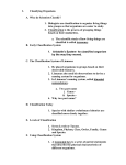 1. Classification Notes